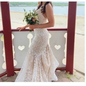 Beautiful Blush Brand gown for sale. Worn once. Great condition!